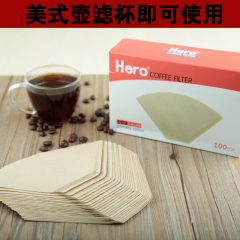 Hero 咖啡过滤纸 原色咖啡滤纸102号 100片 木纤维滤纸