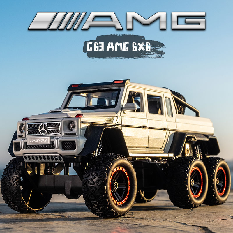 奔驰G63合金车模6X6皮卡越野车避震声光小汽车模型男孩儿童玩具车