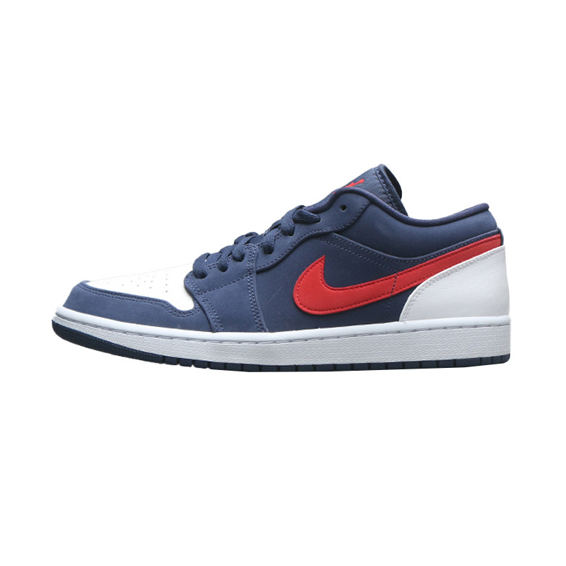 牛哄哄 air jordan 1 low aj1 白蓝红钩 爱国者篮球鞋 cz8454-400