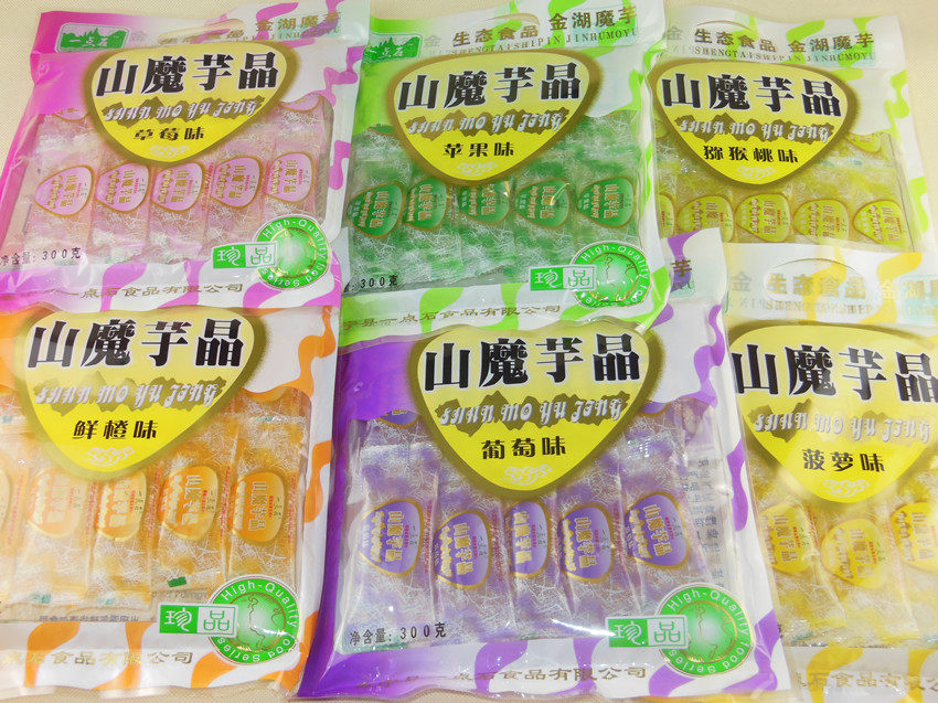 泰宁特产一点石 山魔芋晶 六种口味 零脂肪美食 小吃 零食900克