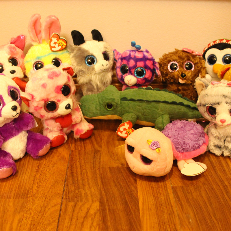 美国原版ty大眼萌动物毛绒玩具 女友生日儿童节礼物婚礼公仔_不打折