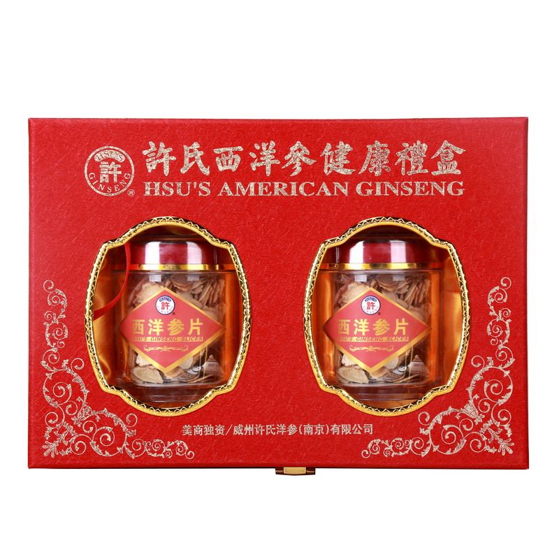 专柜正品美国许氏西洋参片 进口西洋参精选切片罐礼盒96克 花旗参