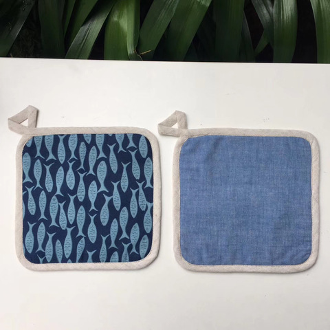 【双12大促】怪怪婆婆自制棉麻居家餐桌布艺隔热茶杯垫防烫锅垫