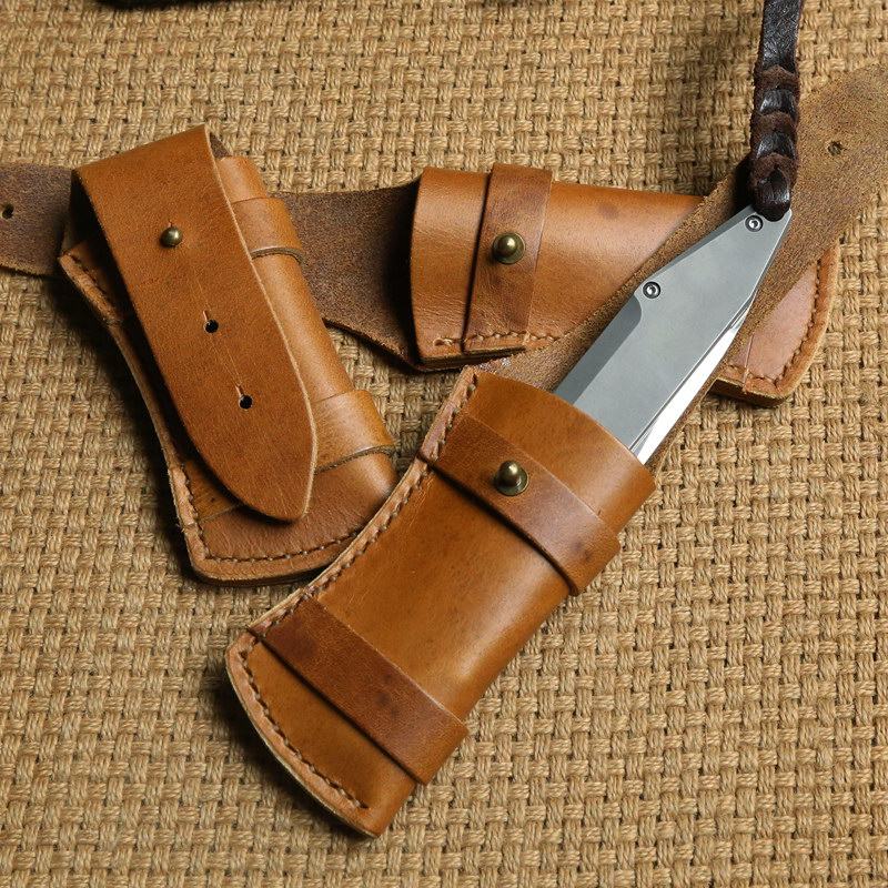 特价折刀套_迪科尔瑞士军刀皮套牛皮通用刀套小折刀刀鞘真皮疯马皮