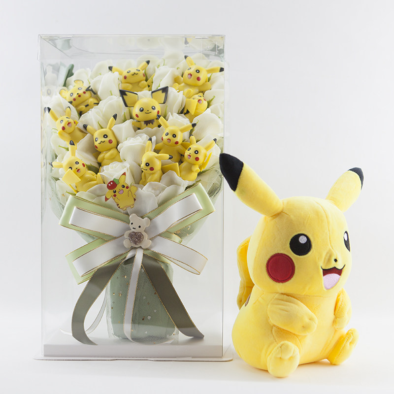 皮卡丘新款居家收藏手办宠物小精灵卡通玩偶花束礼物礼品生日教师