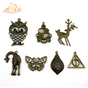 Yan LAN DIY jewelry materials accessories vintage collection of bronze pierced animal ornaments ornaments