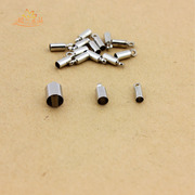 Yan LAN DIY handmade jewelry fittings Silver buckle leather cord clasp buckle rope tube clips