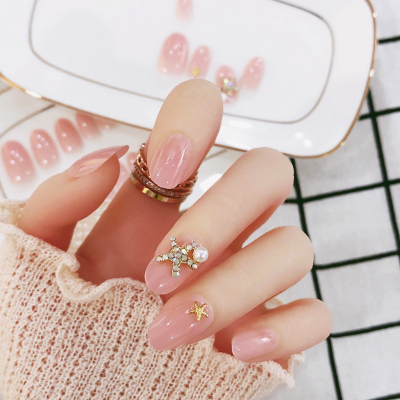 假指甲片贴甲成品美甲贴新娘结婚拍婚纱照仿真全贴无痕粘贴钻甲片