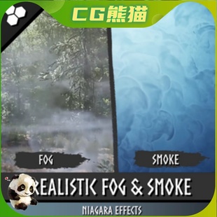 UE5虚幻5 Smoke Fog VFX Niagara Dust 浓烟烟雾和雾视觉粒子特效