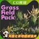 UE4虚幻5 Grass Field Pack 风格化草地植物花草模型道具