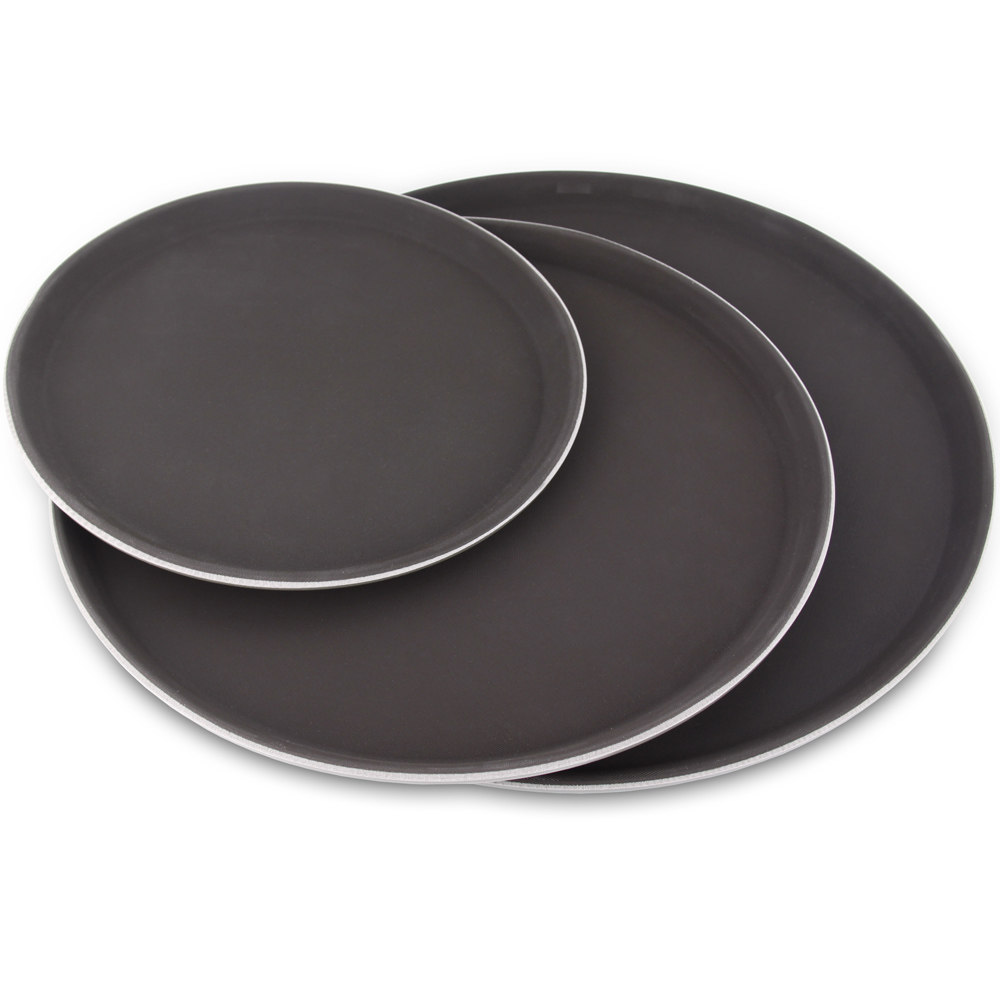 防滑托盘餐饮托盘杯子盘塑料咖啡盘ktv酒店酒吧酒杯托盘圆形_不打折