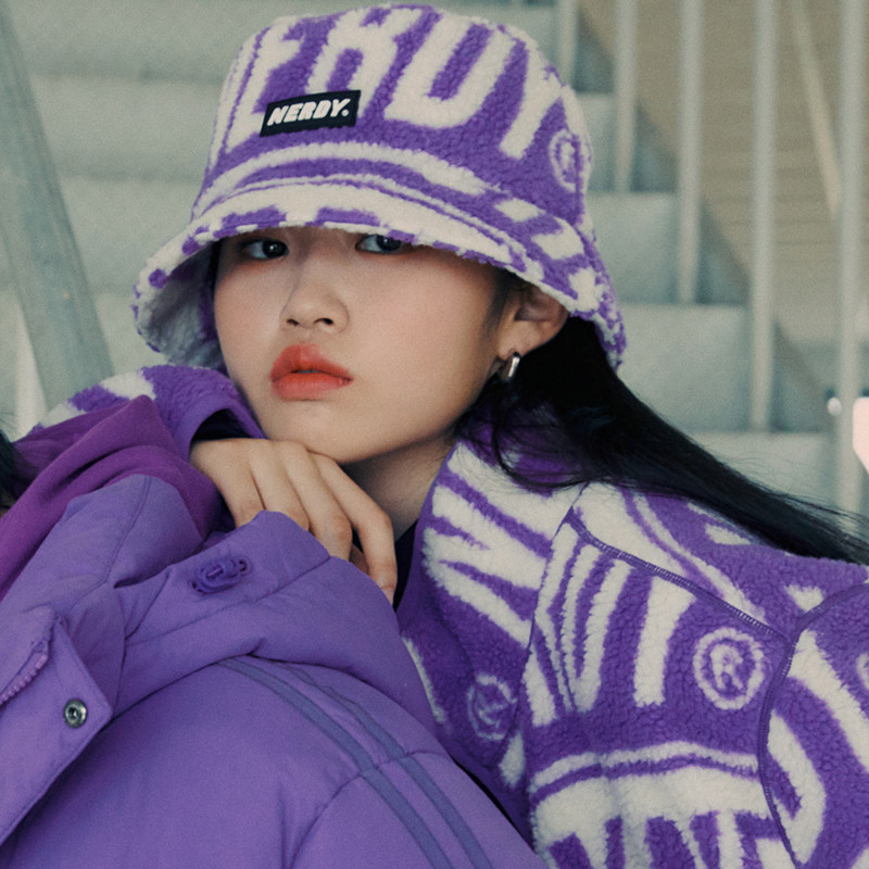 官方授权恩彩韩国直邮nerdylogo羊羔渔夫帽子运动帽