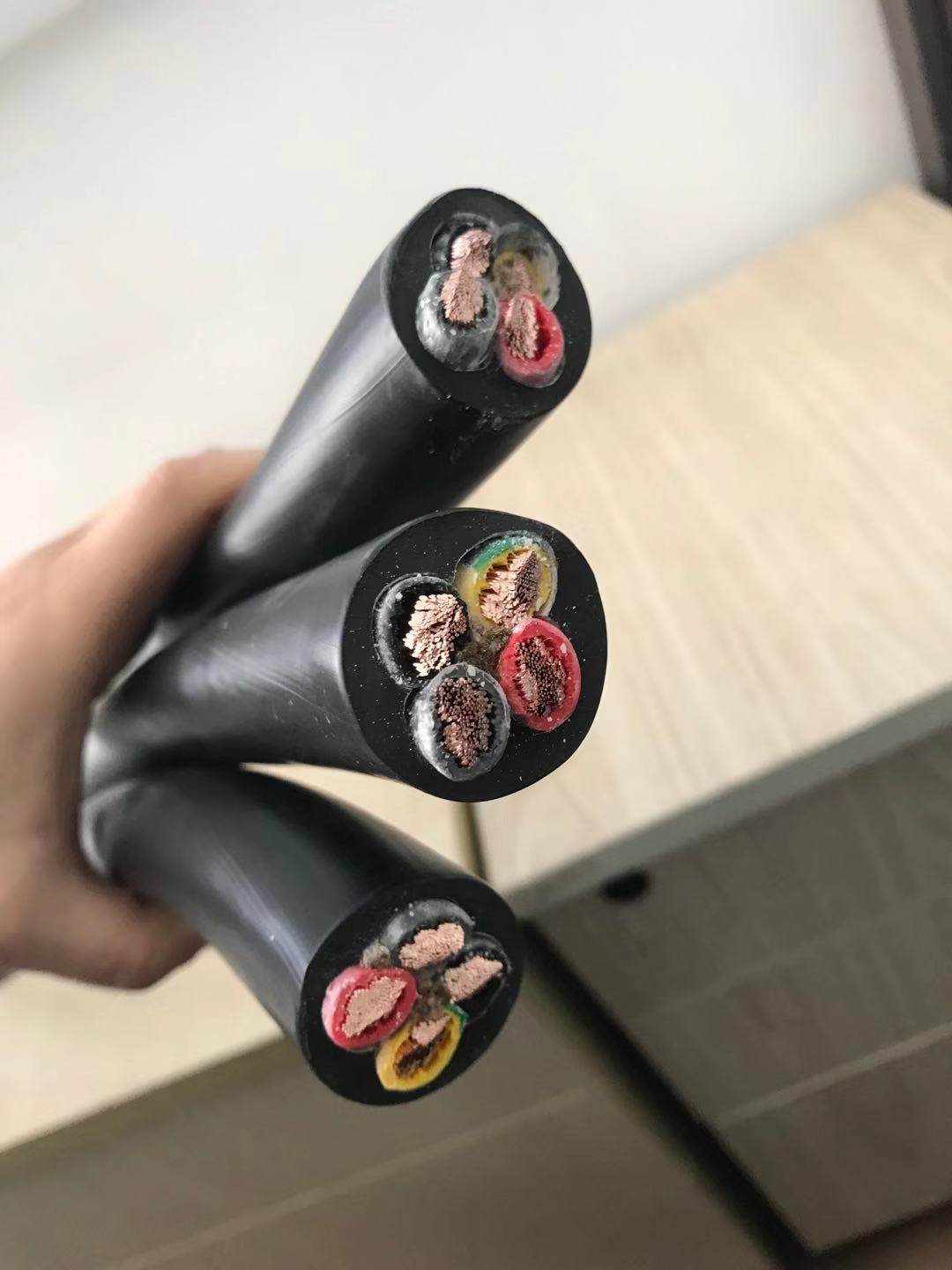 黑色欧标ce橡胶线缆h07rn-f柔性工业动力控制电缆4芯g4  6 10平方