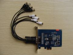 新V5 PCI-E 4路监控卡 4路音频 4路视频 全D1