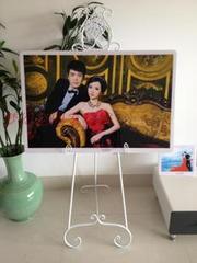 铁艺油画架 铁艺画架 海报架 画板支架 广告架 婚纱照展示架