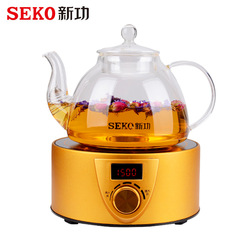 Seko/新功 Q6迷你圆形小电陶炉家用小型煮茶泡茶静音电磁炉玻璃壶