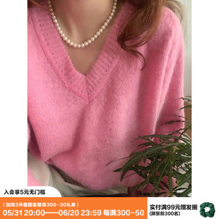 LLab珍珠项链女高级感时尚款轻奢小众毛衣链天然淡水强光锁骨链