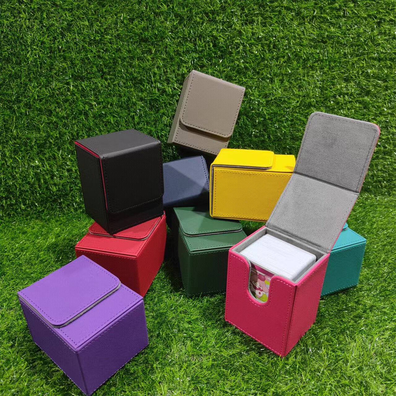 卡盒 游戏王牌盒桌游卡牌骰子 收纳盒 宝可梦 万智牌 球星卡包邮