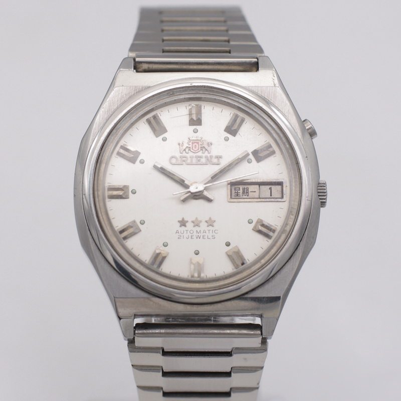 二手日本原装正品东方/双狮orient全自动机械男士古董名牌老手表1