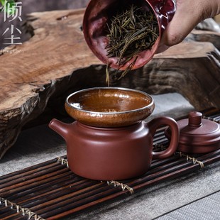 紫铜投茶器 导茶入壶 六君子的茶漏 纯手工捶打取茶器茶叶漏斗