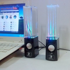 水舞七彩灯喷水音响手机台式电脑创意喷泉音响 水舞音箱个性音箱