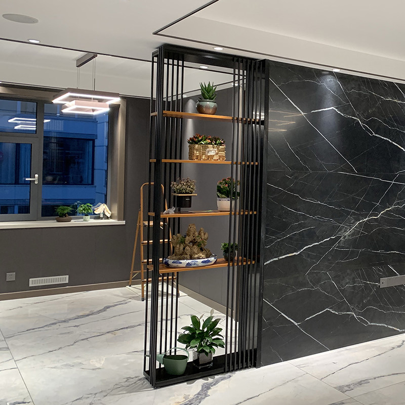 家用打孔隔断铁艺北欧竖条卫生间洗手格栅入户门隔档办公屏风