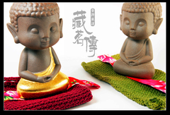 【藏茗传】台湾陶艺设计 陈兆博 福袋小菩萨(多款) 雕塑茶宠摆件