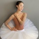 舞蹈共和新款人气肉桂粉中袖蕾丝芭蕾舞连体服可放胸垫显瘦不挑人