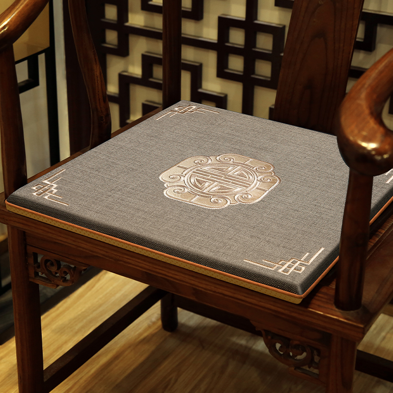 中式红木椅子坐垫实木沙发座垫太师椅餐桌茶台圈椅防滑海绵座垫
