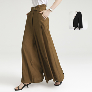 SIXIAN 肌理感山本阔腿裙裤二合一女夏季薄款设计高级感2024新款