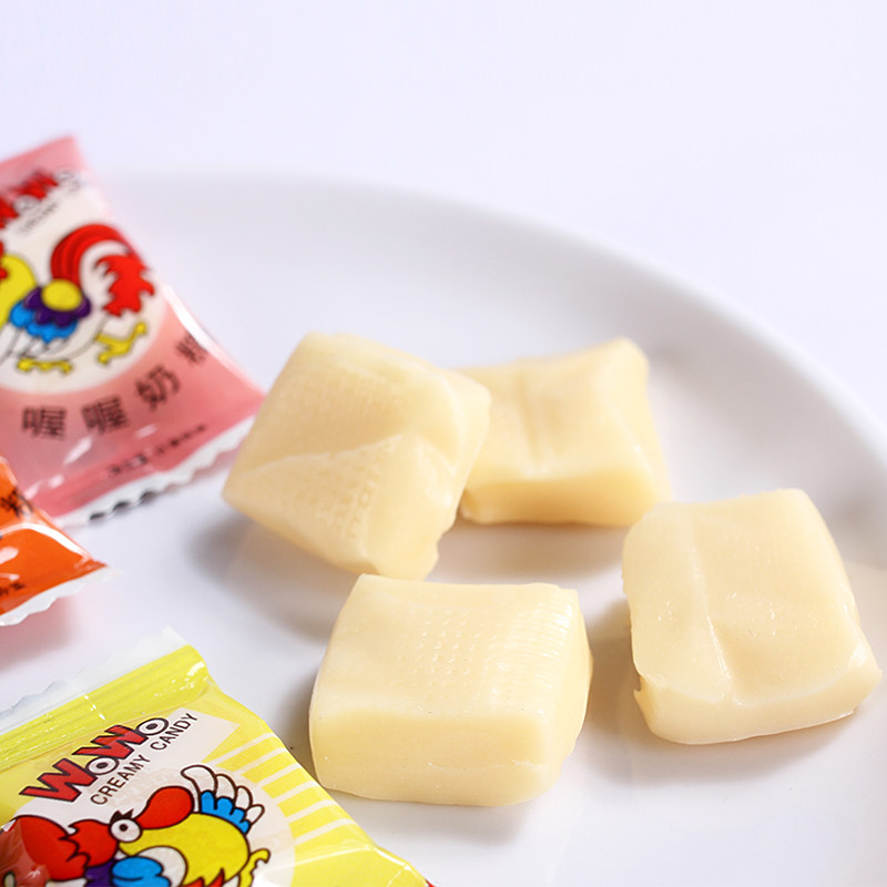 8090后怀旧喔喔佳佳奶糖结婚喜糖果散装称重250g约44颗休闲小零食