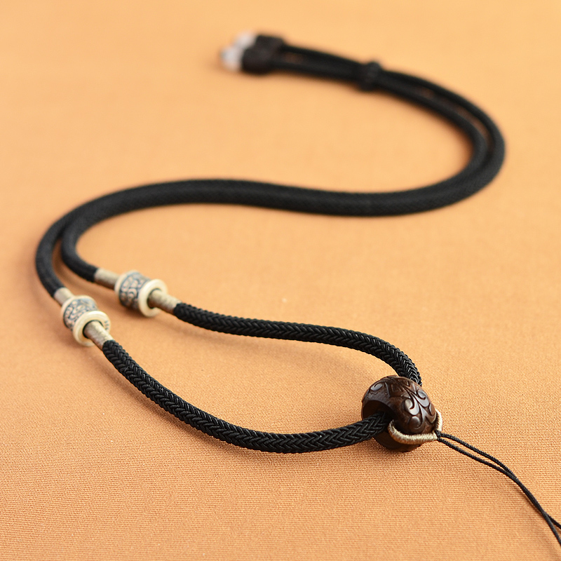 男款高档吊坠绳挂坠绳脖子挂绳粗款可调节长短项链绳高级高货绳