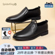 蜘蛛王官方旗舰店2025夏季新款商务休闲皮鞋套脚简约时尚百搭男鞋