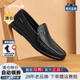蜘蛛王官方旗舰店2025夏季新款商务套脚皮鞋一脚蹬舒适软底豆豆鞋