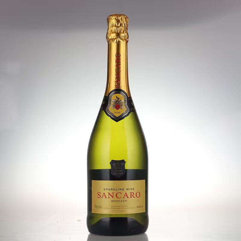 圣卡罗传统工艺莫斯卡托天然甜白起泡酒750ml 3.8度 意大利授权