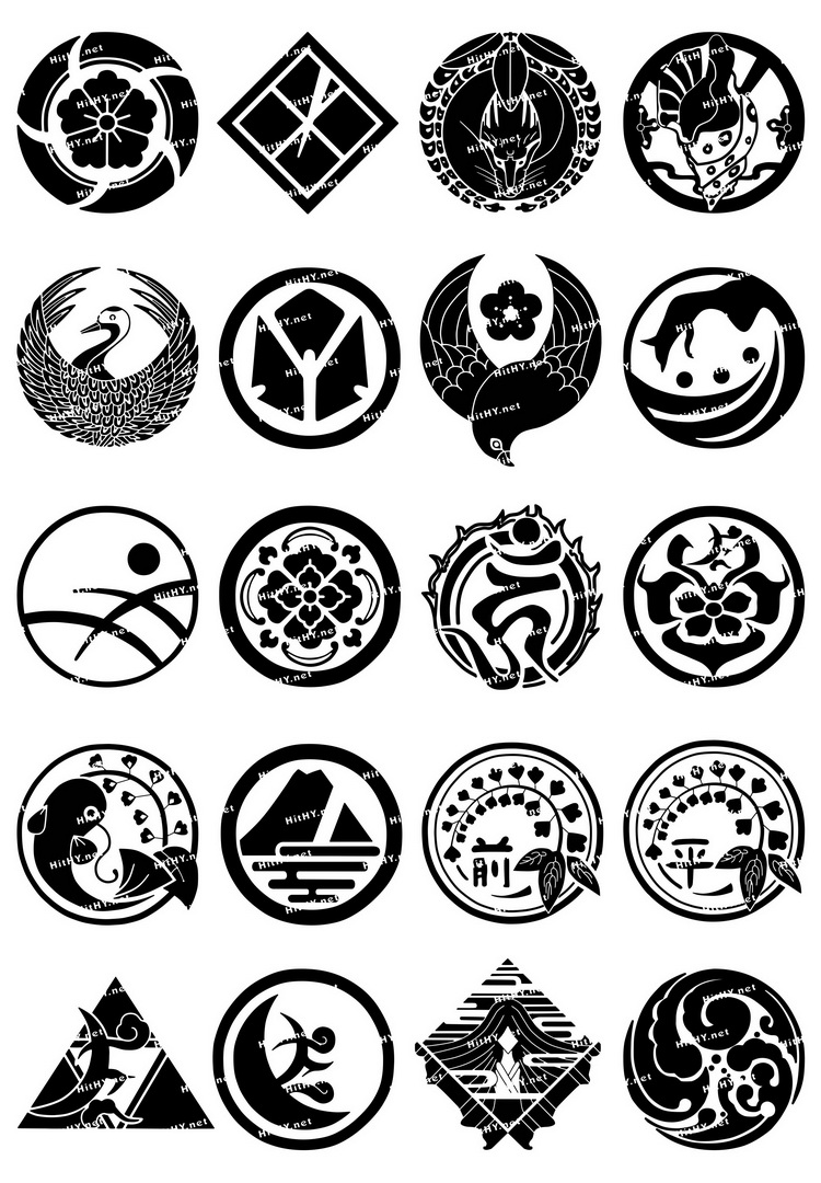 中号f0269-29刀剑乱舞家徽动漫笔记本电脑手机旅行拉杆箱贴纸防水