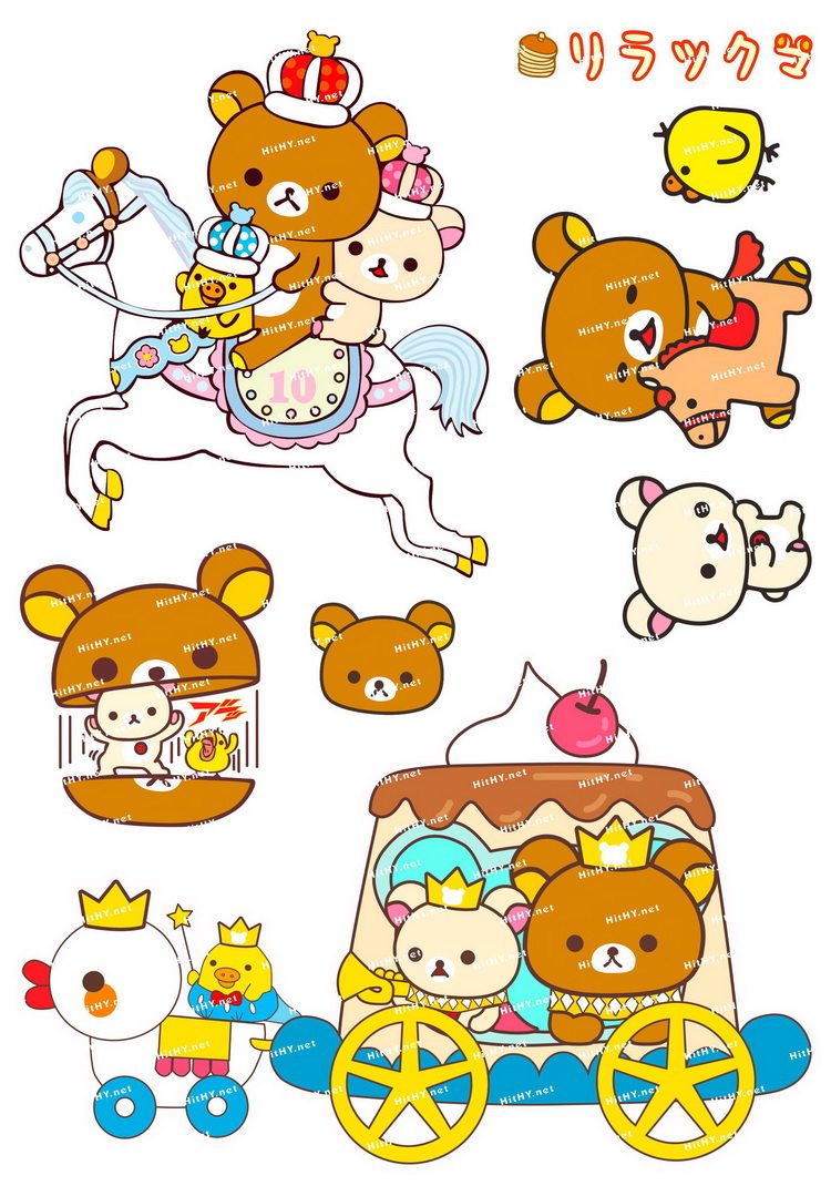 小号f0251-11轻松熊松弛熊卡通动漫手机笔记本电脑旅行箱贴纸防水