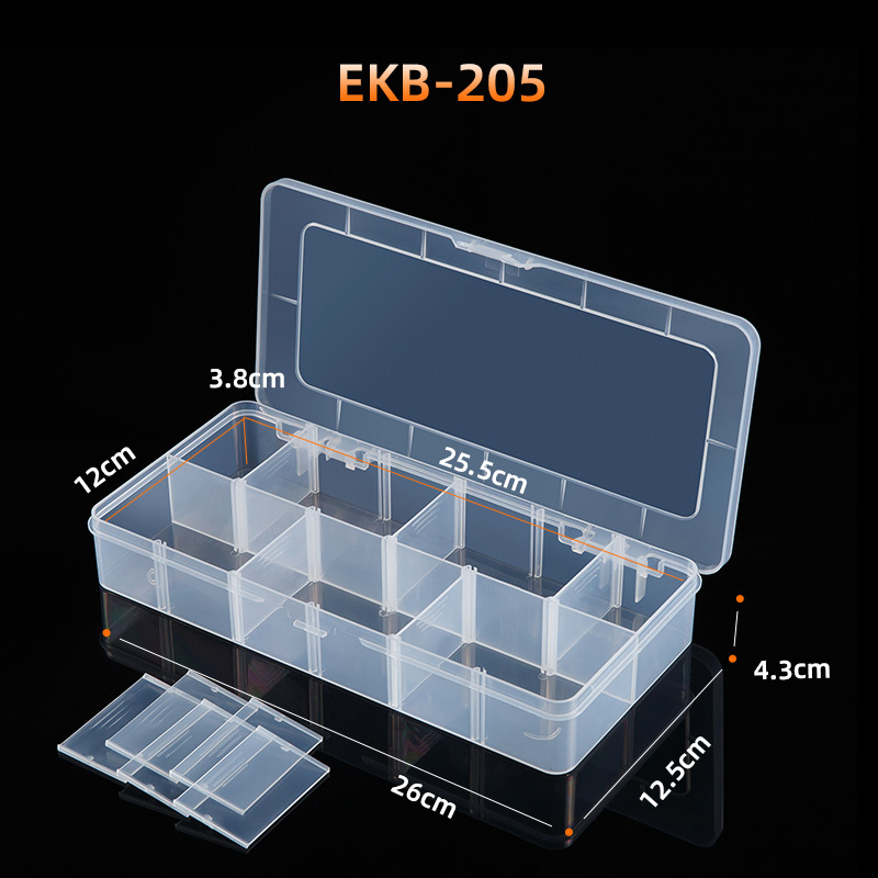 透明塑料盒长方形工具零件贴片元件包装盒12格饰品分类小收纳盒子