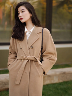 双面羊绒大衣女2024年秋冬新款韩版女士中长款气质显瘦羊毛呢外套