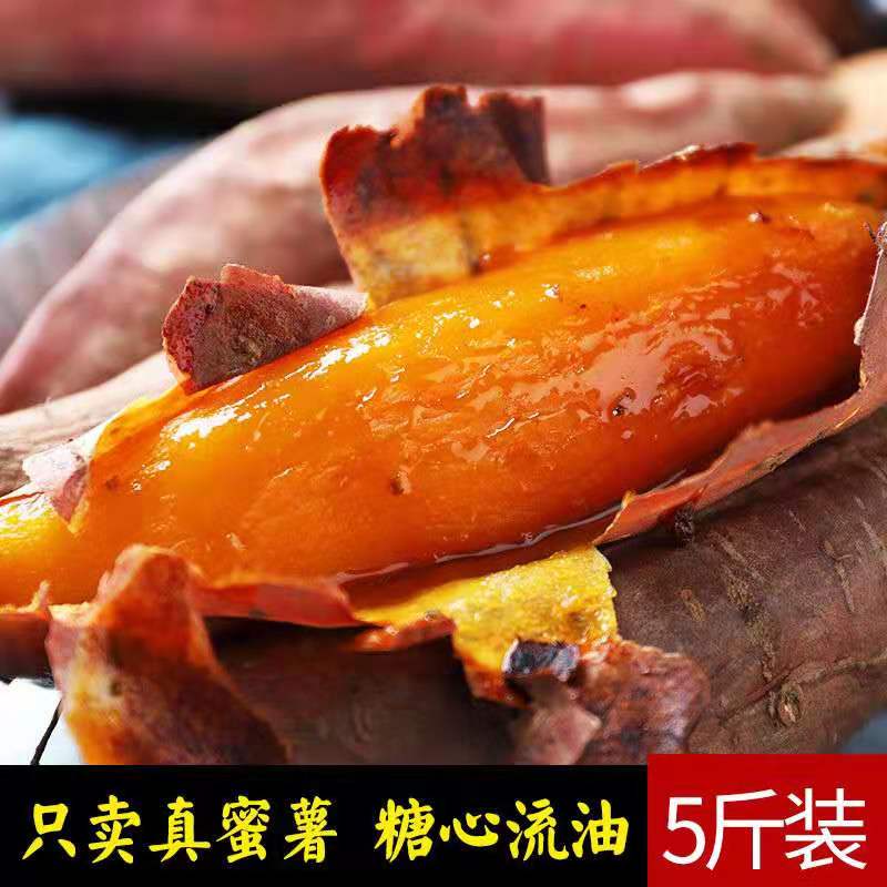 热销烤红薯_迷你蜜薯鸡蛋薯甜红薯新鲜面板栗拇指蜜薯农家小香薯烤