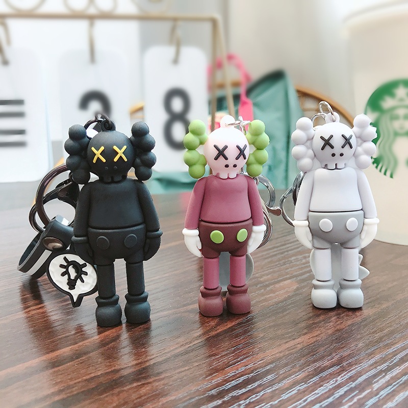 ins网红潮牌芝麻街骷髅公仔钥匙扣创意小礼品玩偶钥匙链挂件配饰