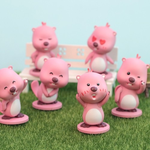 现货韩国正品zanmang loopy盲盒2粉海狸手办潮玩摆件宝露露比公仔