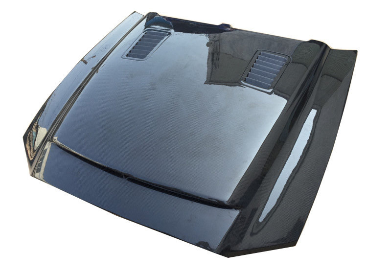 适用于福特野马gt500碳纤维开孔机盖碳纤头盖15款野马开孔引擎盖