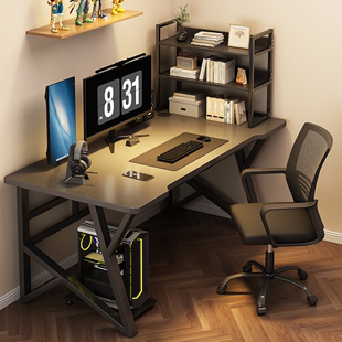 双人电脑桌台式家用长书桌情侣并排电竞桌简易卧室办公桌子工作台