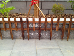 园艺用品 木栅栏 木围栏 木篱笆 炭化防腐木栏长60厘米 特价