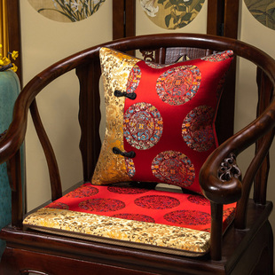 中式红木沙发坐垫实木餐椅圈椅太师椅官帽椅垫子套椅子座垫茶椅垫