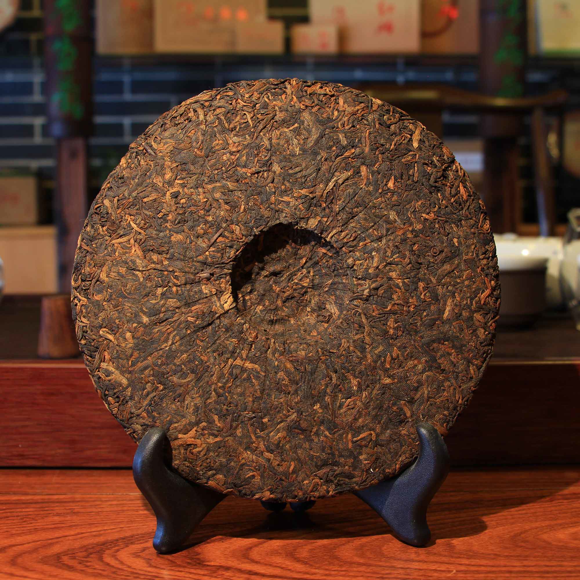 28片10kg 黎明八角亭熟茶饼 岁月醇品357克/片