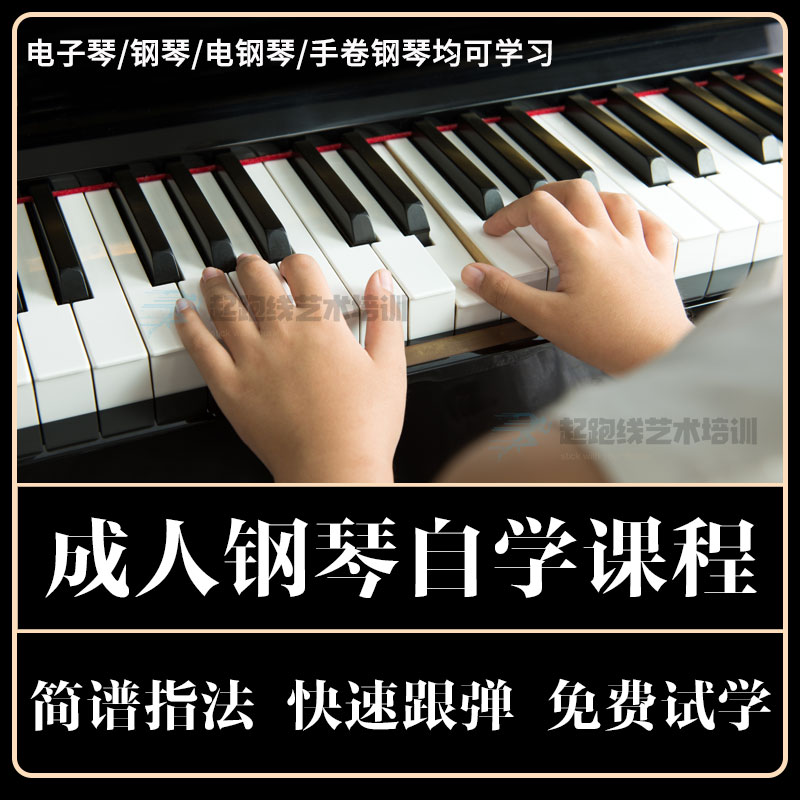 成人儿童初级电子琴钢琴入门零基础自学教程指法简谱高清教学课程