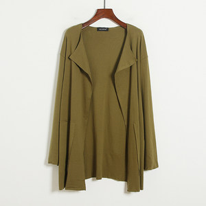 中长毛边开衫外套 女士秋季新款披肩 外搭休闲宽松长袖上衣d/10-4