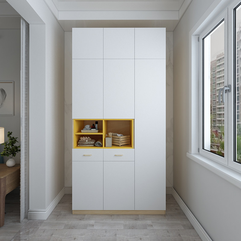 阳台储物柜收纳置物柜防晒大容量杂物专用柜子欧式靠墙落地柜定制-hao